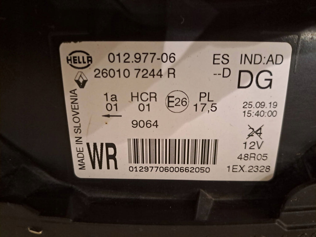 Frontscheinwerfer Renault Captur 260107244R Rechts Scheinwerfer Headlight SCH8086140841nu