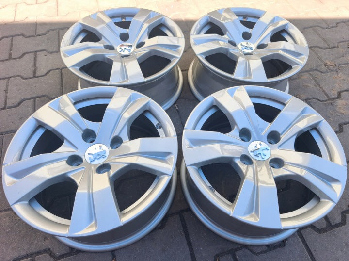 4x Alufelge 15 Zoll 6.5" 4x108 20ET Glanz Silber Opel Crossland 2008 I Rim Wheel FEL9455041850gr
