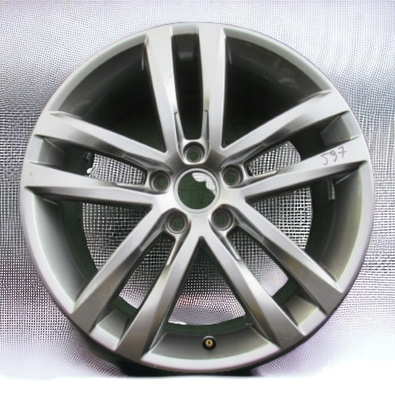 1x Alufelge 18 Zoll 7.5" 5x112 51ET Glanz Grau 5G0601025AF VW Golf Rim Wheel