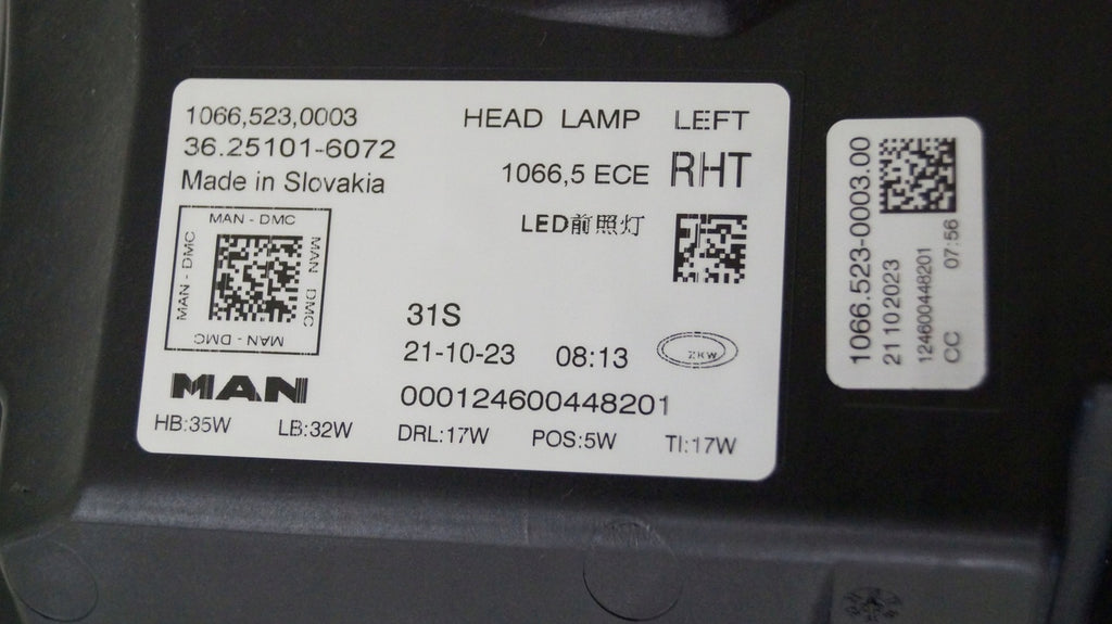 Frontscheinwerfer Man 3625101-607289 Full LED Links Scheinwerfer Headlight SCH9106305364vr