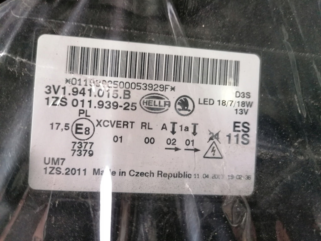 Frontscheinwerfer Skoda Superb III 3V1941015B Xenon Links Scheinwerfer Headlight