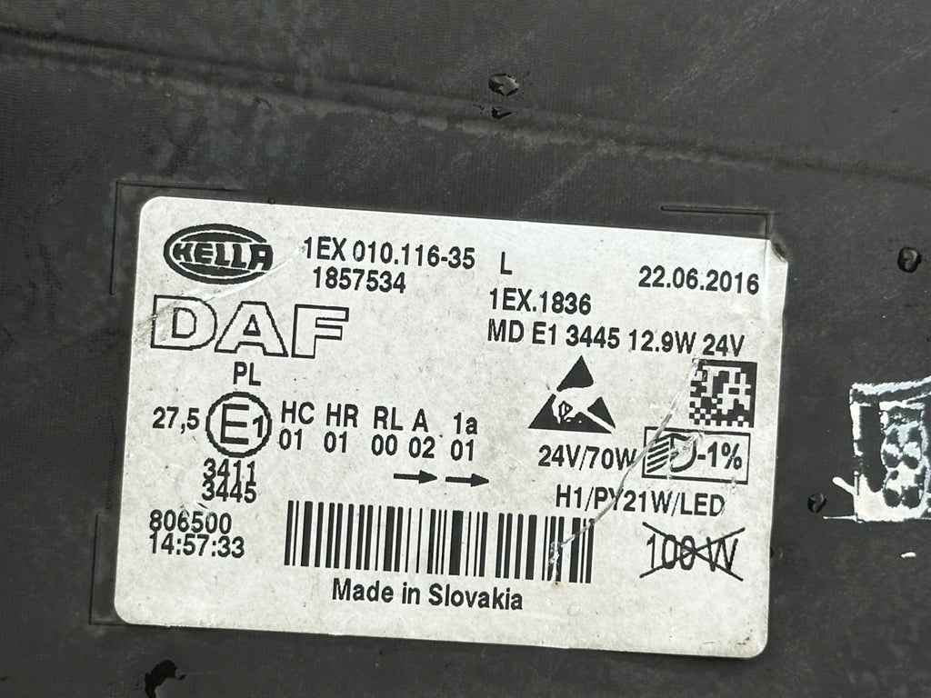 Frontscheinwerfer Daf 1857534 1EX01011635 Links Scheinwerfer Headlight SCH1163072162ak