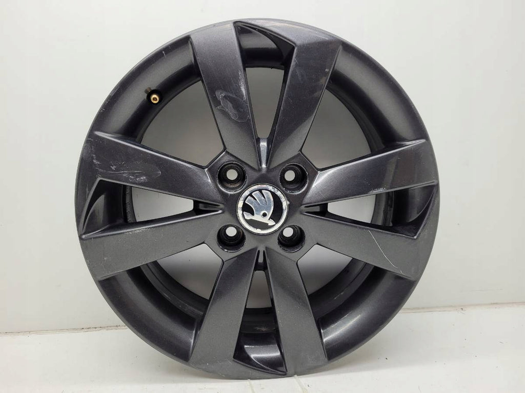 1x Alufelge 15 Zoll 5.5" 4x100 41ET Glanz Grau Skoda Citigo Rim Wheel FEL9402734615jo