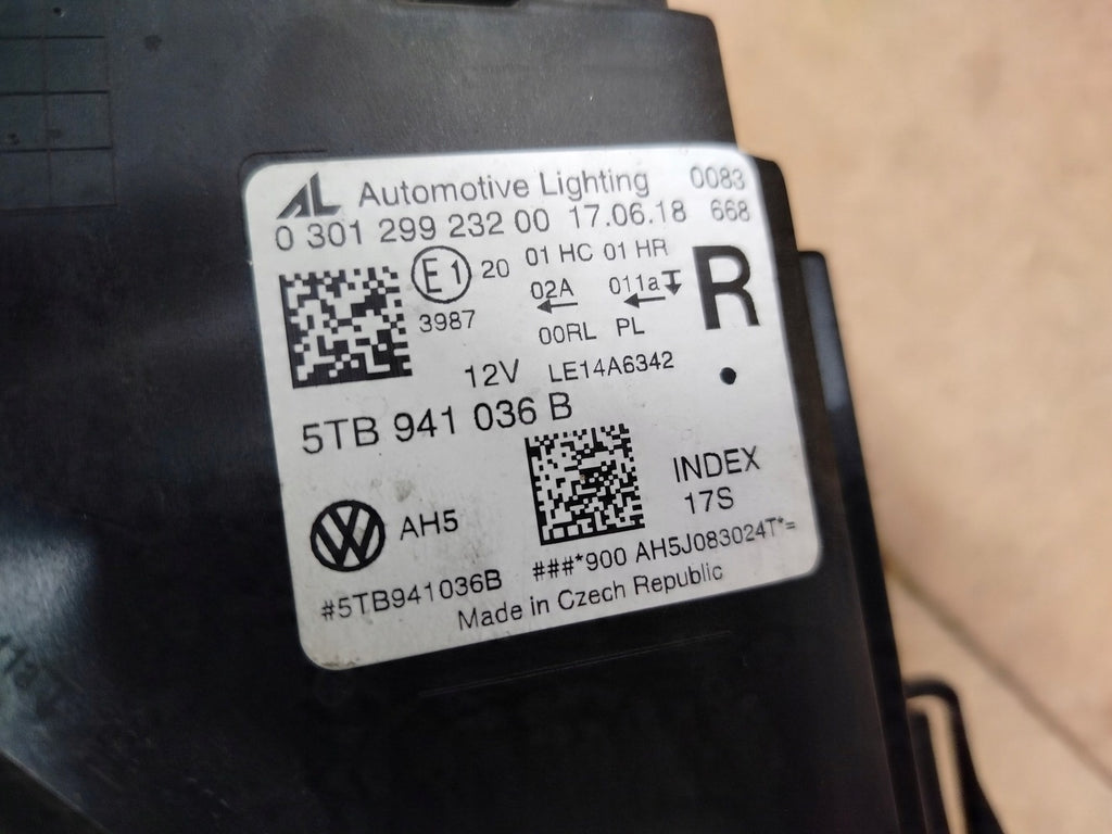 Frontscheinwerfer VW Touran 5TB941036B LED Rechts Scheinwerfer Headlight