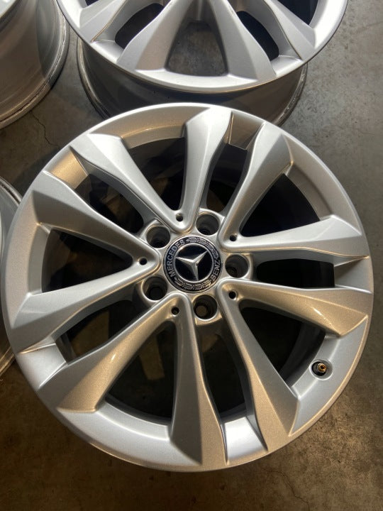 4x Alufelge 17 Zoll 7.0" 5x112 48 5ET Glanz Silber A2054018000 Mercedes-Benz FEL3573289541pw