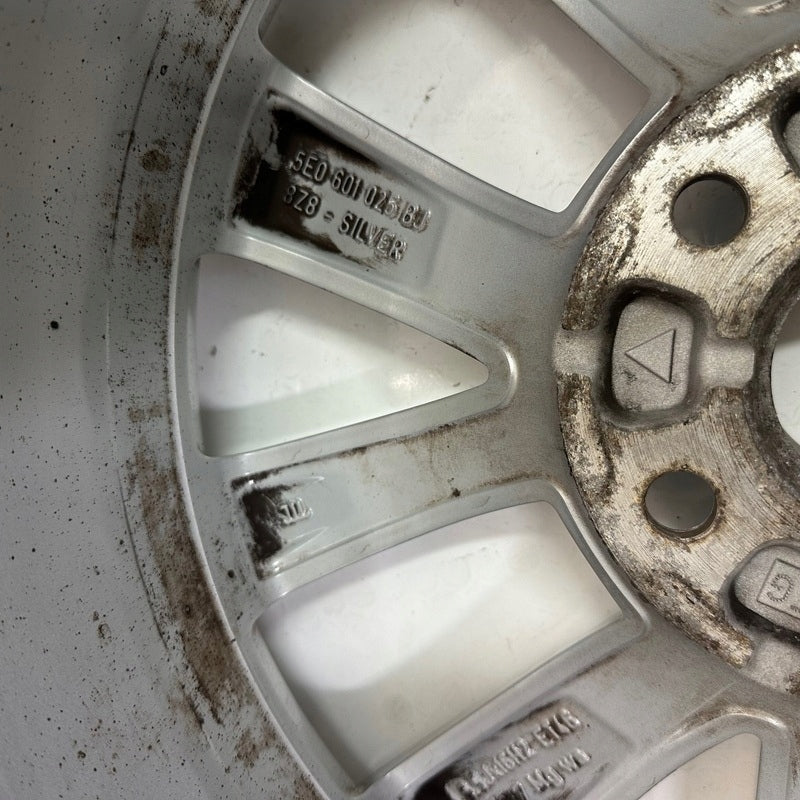 1x Alufelge 16 Zoll 6.5" 5x112 46ET Silber 5E0601025BJ- Skoda Rim Wheel FEL2993524208ah