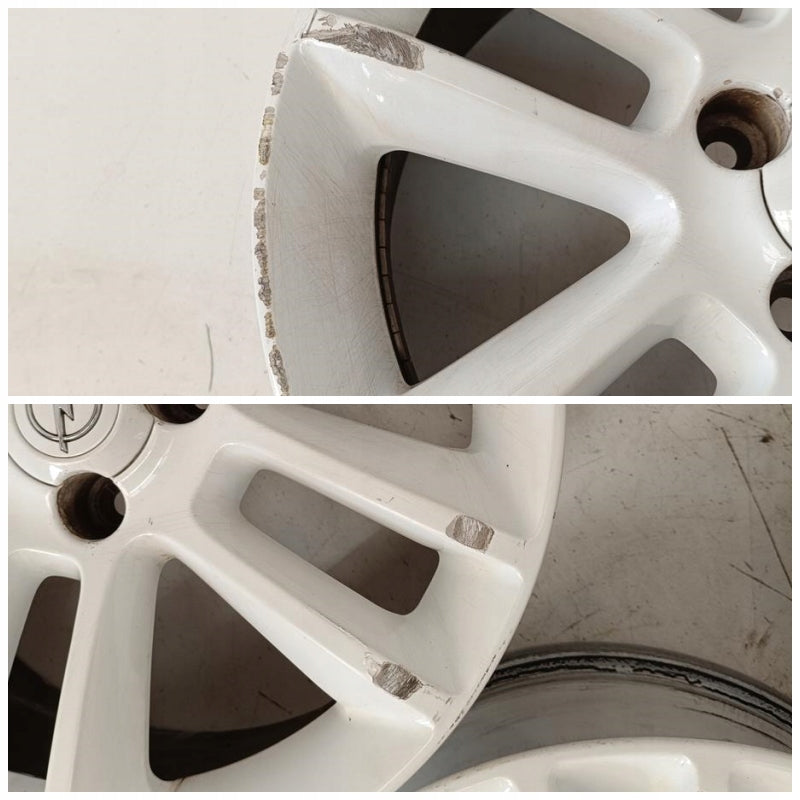 4x Alufelge 17 Zoll 7.0" 4x100 44ET Glanz Weiß Opel Meriva Corsa D Rim Wheel FEL1470494765io