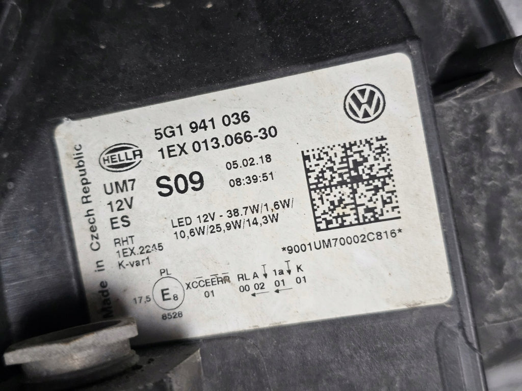 Frontscheinwerfer VW Golf VII 5G1941036 Rechts Scheinwerfer Headlight SCH5643956711bp