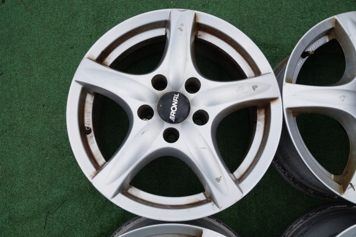 4x Alufelge 16 Zoll 6.5" 5x112 35ET Glanz Silber Audi Alhambra I Sharan FEL9799827011kw