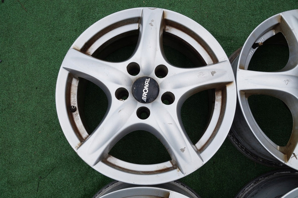 4x Alufelge 16 Zoll 6.5" 5x112 35ET Glanz Silber Audi Alhambra I Sharan FEL9799827011kw