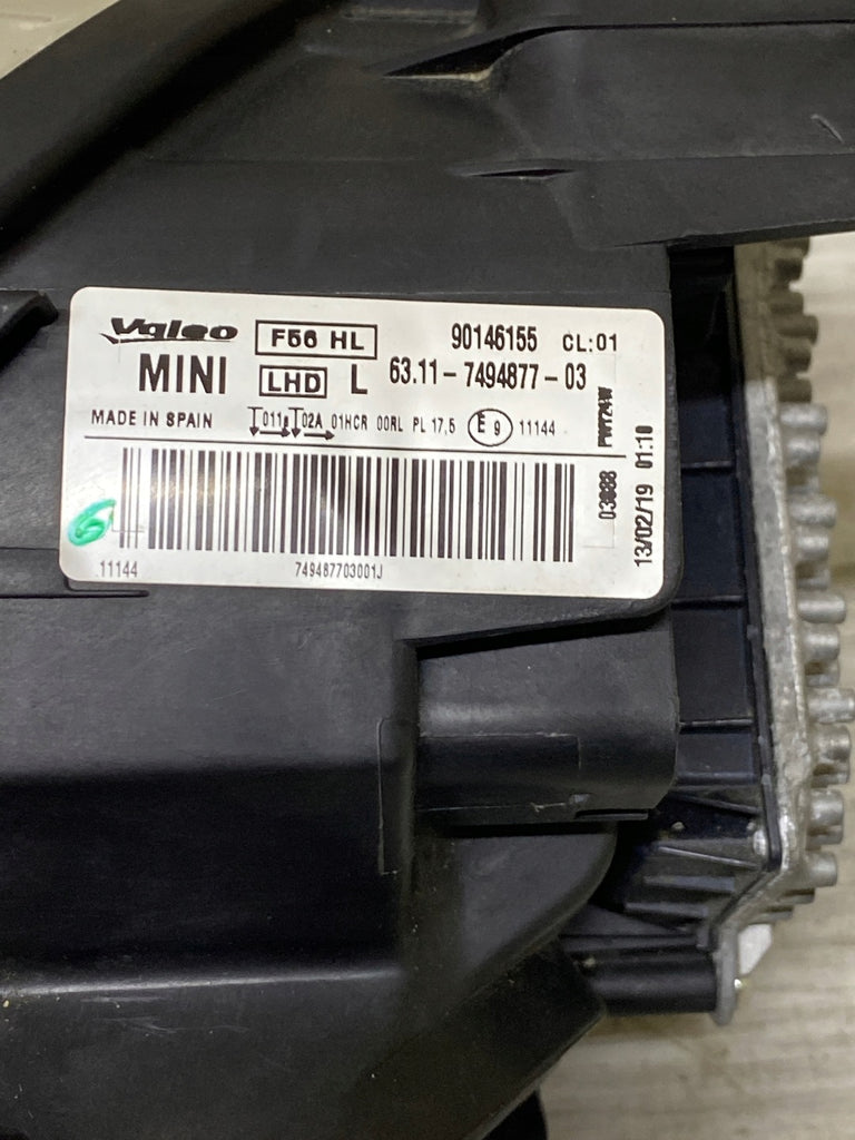 Frontscheinwerfer BMW Mini F56 F55 7494877-03 90146155 Full LED Links Headlight