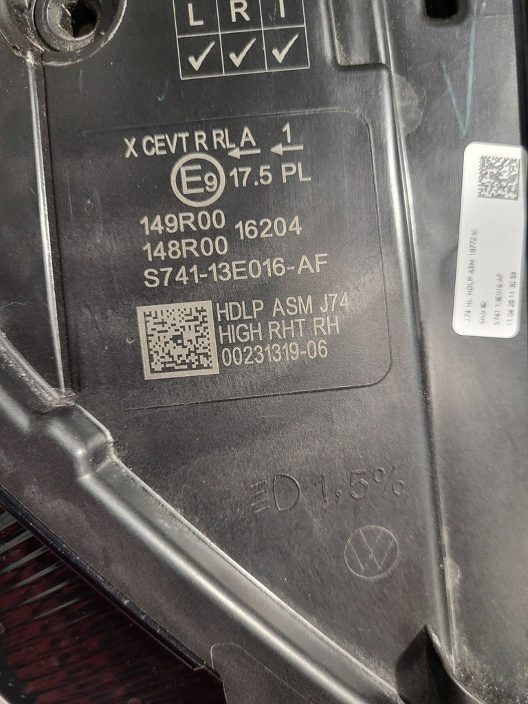 Frontscheinwerfer VW Transporter S741-13E017 Rechts Scheinwerfer Headlight SCH3271890224rx