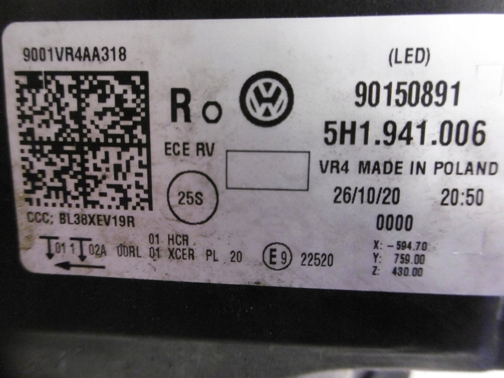 Frontscheinwerfer VW Golf VIII 5H1941006 Full LED Rechts Scheinwerfer Headlight SCH3915855282md