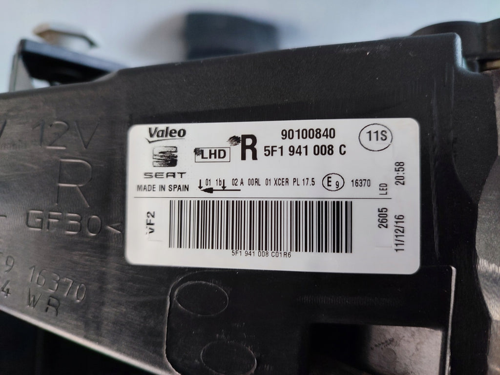 Frontscheinwerfer Seat Leon 5f1 5F1941008C Full LED Rechts Headlight