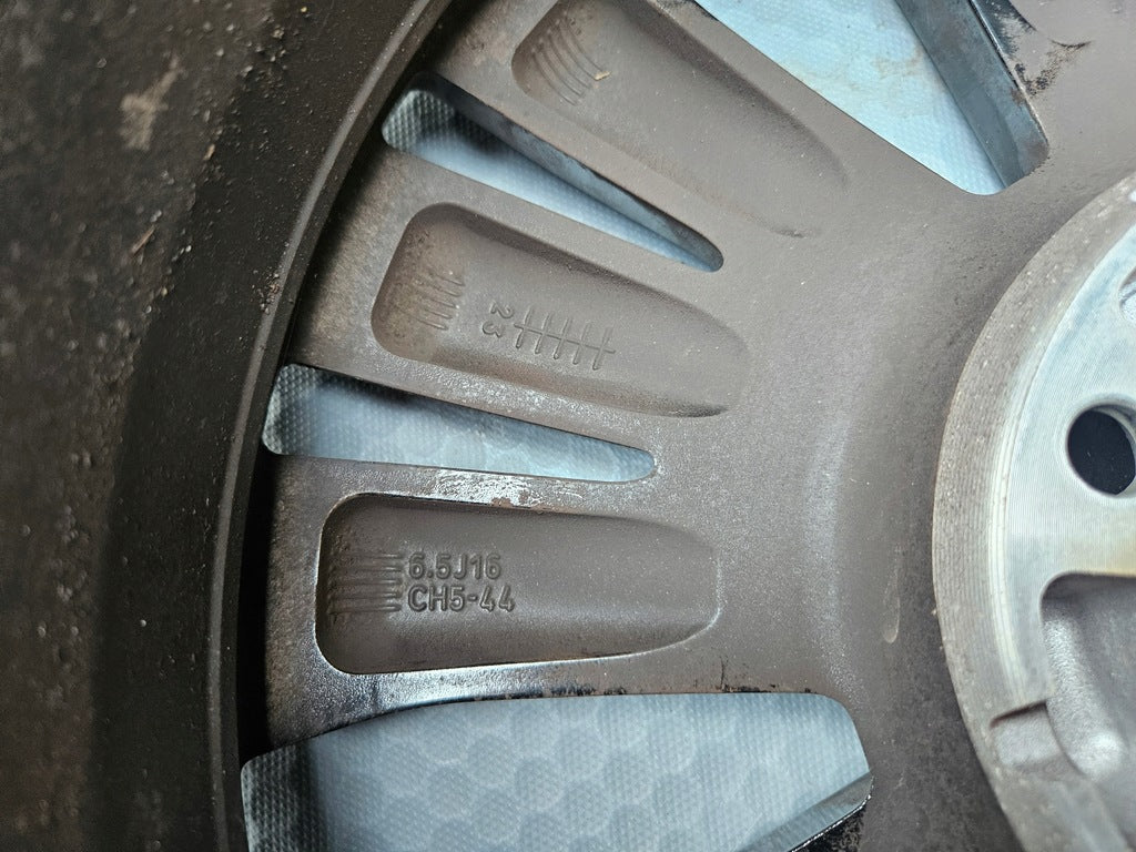 1x Alufelge 16 Zoll 6.5" 5x114.3 44ET Glanz Schwarz 403007870R Renault Rim Wheel FEL2414871638it