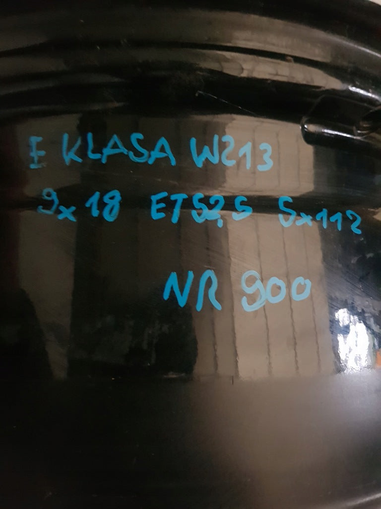 1x Alufelge 18 Zoll 9.0" 5x112 52 5ET Schwarz A2134015500 Mercedes-Benz W213 FEL3609703722gr