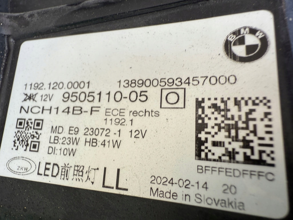Frontscheinwerfer BMW 4 G22 G23 G26 9505110 LED Rechts Scheinwerfer Headlight SCH3836463346aw