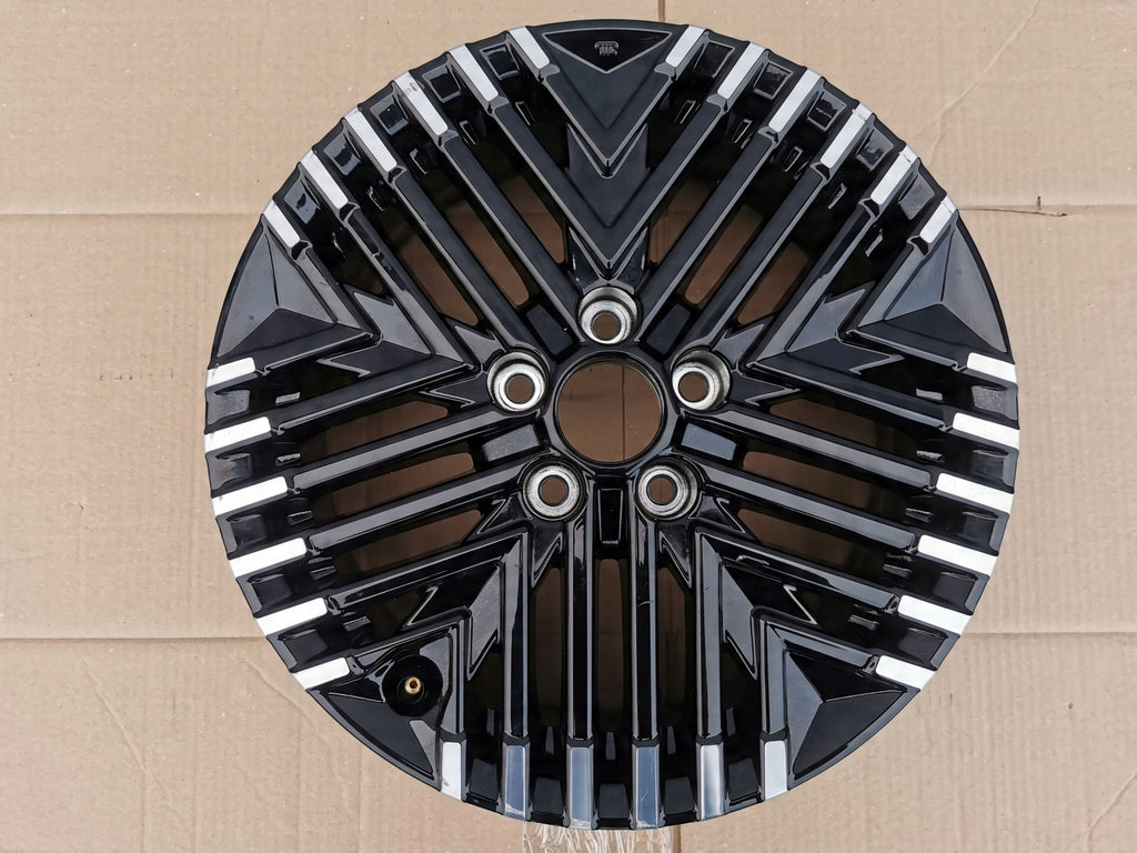 1x Alufelge 17 Zoll 6.5" 5x114.3 45ET Glanz Schwarz R337653 Nissan Leaf