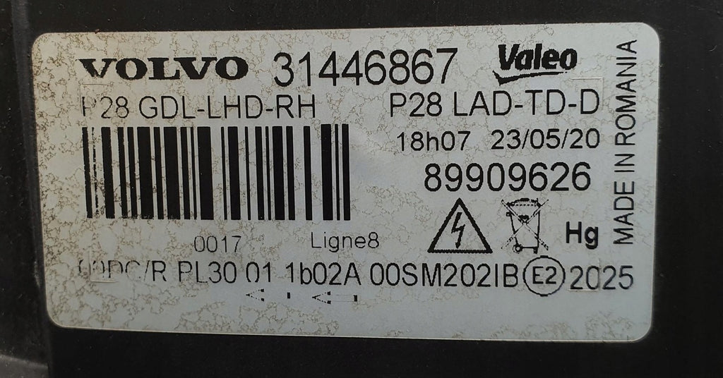 Frontscheinwerfer Volvo Xc90 31446867 Xenon Rechts Scheinwerfer Headlight
