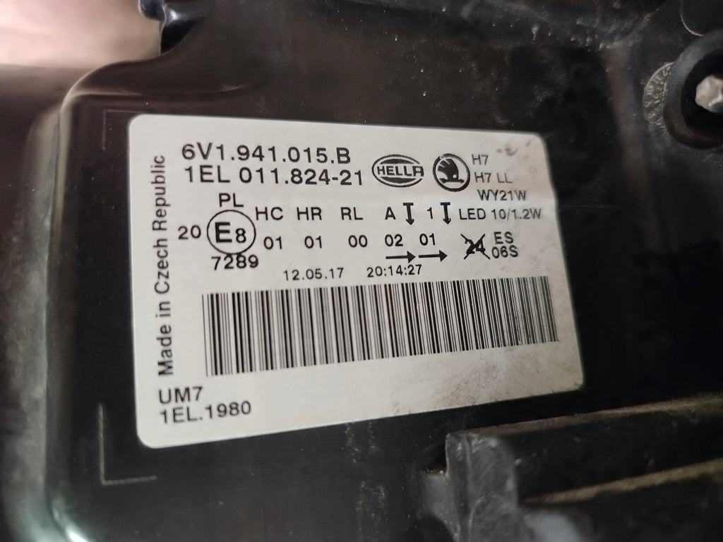 Frontscheinwerfer Skoda Fabia III 6V1941015B LED Links Scheinwerfer Headlight