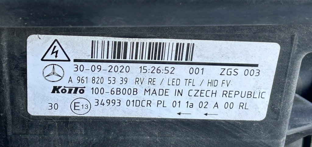Frontscheinwerfer Mercedes-Benz A9618205339 Xenon Rechts Scheinwerfer Headlight SCH7597310864bk