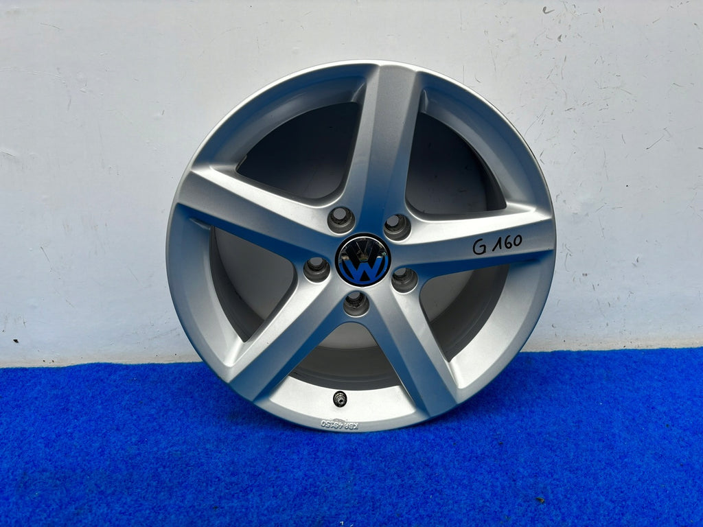 1x Alufelge 16 Zoll 6.5" 5x112 33ET Glanz Silber 7N0071496B VW Tiguan Sharan