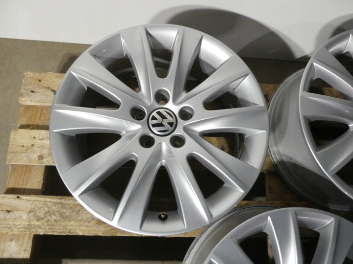 4x Alufelge 17 Zoll 7.0" 5x112 43ET Matt Silber 5N0601025M VW Tiguan Rim Wheel FEL3789077493lm