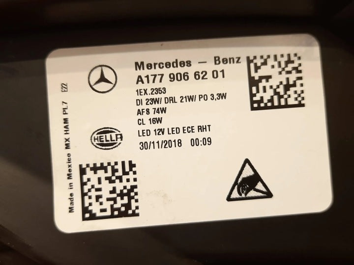 Frontscheinwerfer Mercedes-Benz W177 A1779066201 A1779066201A1779066201 Rechts SCH3631049502ko