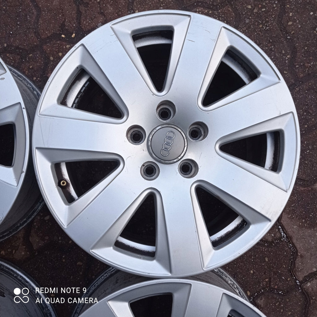 4x Alufelge 16 Zoll 7.5" 5x112 45ET Glanz Silber 4F0601025AB Audi Super