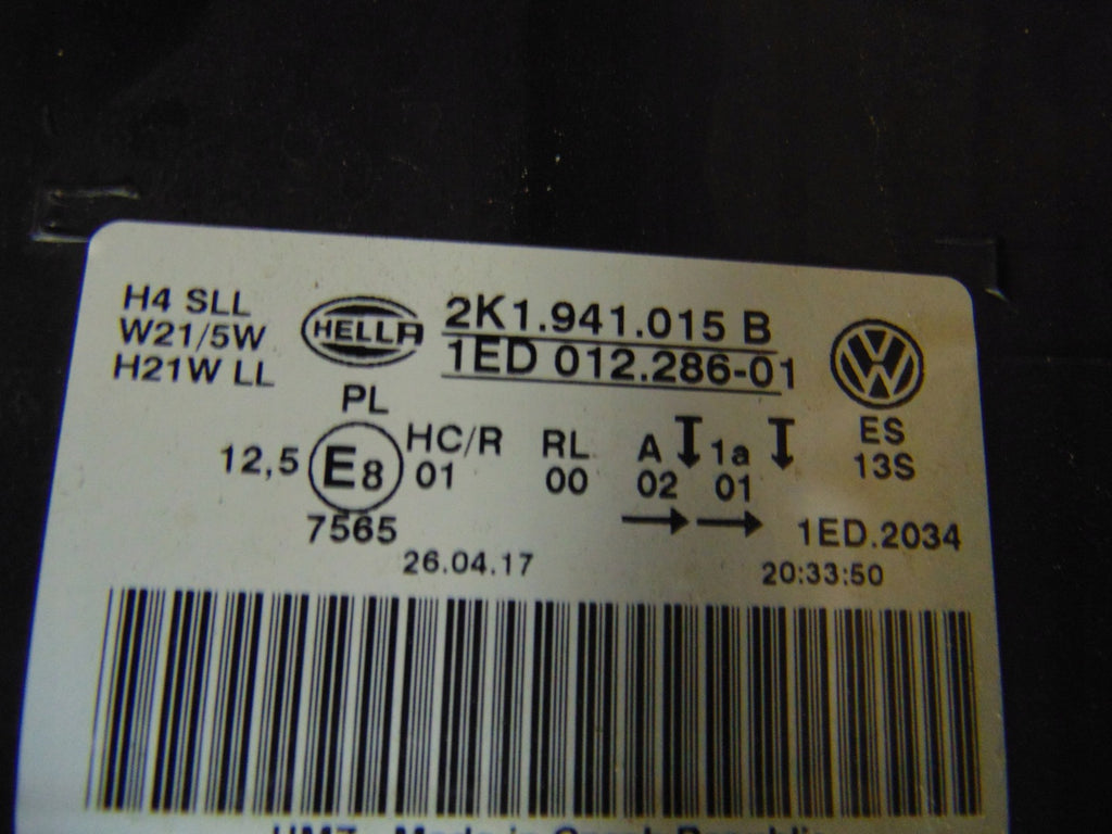 Frontscheinwerfer VW Caddy III 2K1941015 Links Scheinwerfer Headlight SCH5226829326qs