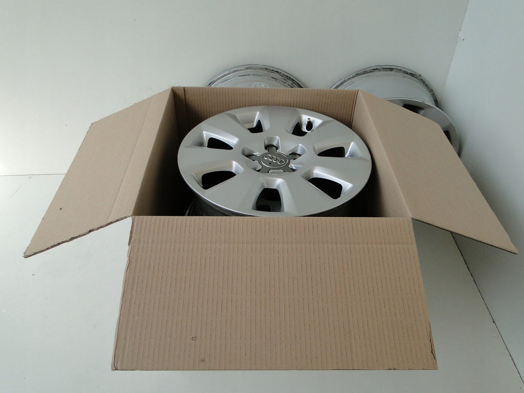 4x Alufelge 16 Zoll 7.5" 5x112 37ET Silber Audi Rim Wheel