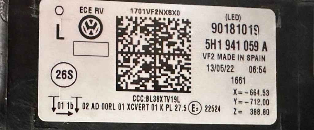 Frontscheinwerfer VW Golf 5H1941059A LED Links Scheinwerfer Headlight SCH7962893784ty