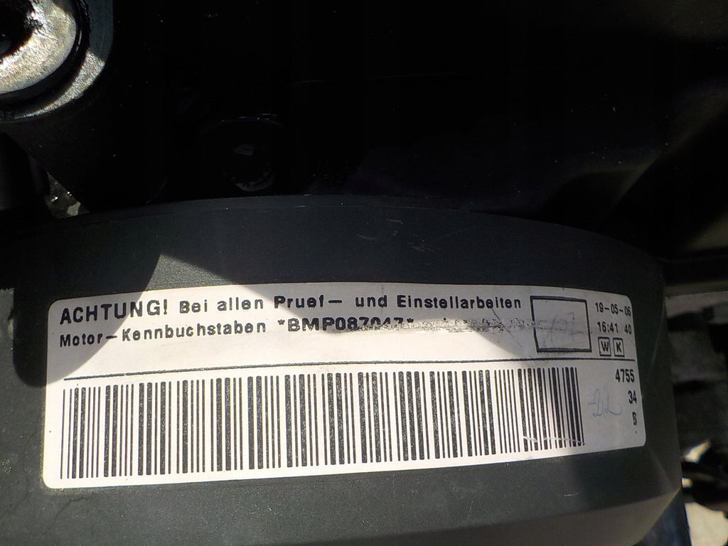 Motor VW Passat BMP 2.0 TDI 140PS 103kW 2005 Diesel Engine Komplett