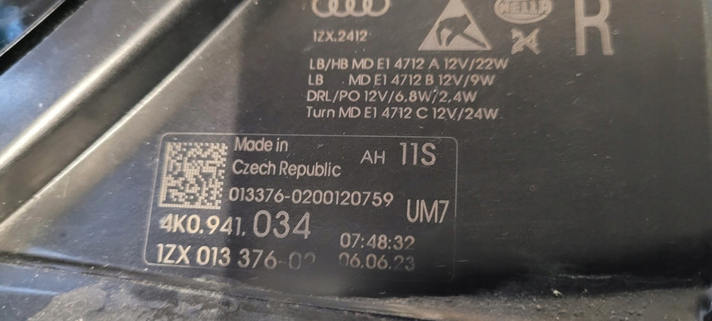 Frontscheinwerfer Audi A6 C8 4K0941034 LED Rechts Scheinwerfer Headlight SCH1135317380li