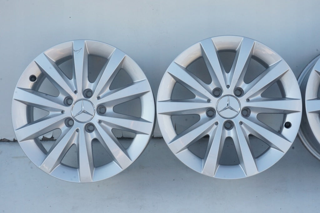 4x Alufelge 16 Zoll 6.5" 5x112 49ET Matt Silber A2464010500 Mercedes-Benz W246 FEL2895627772oh
