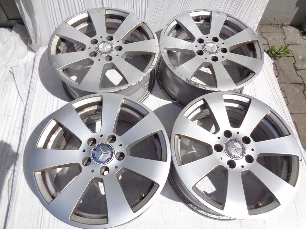 4x Alufelge 16 Zoll 7.0" 5x112 43ET Silber Mercedes-Benz W204 Rim Wheel FEL1555098257py
