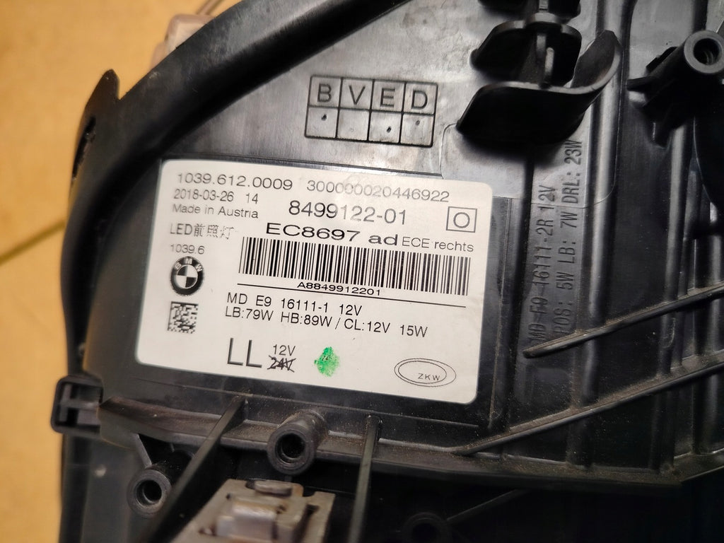 Frontscheinwerfer BMW G30 8499121-03 8499122 Full LED Ein Satz Headlight SCH7086931675ln