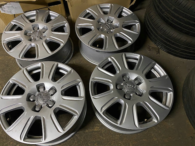 4x Alufelge 16 Zoll 6.5" 5x112 33ET Glanz Silber 8U0601025 Audi Rim Wheel