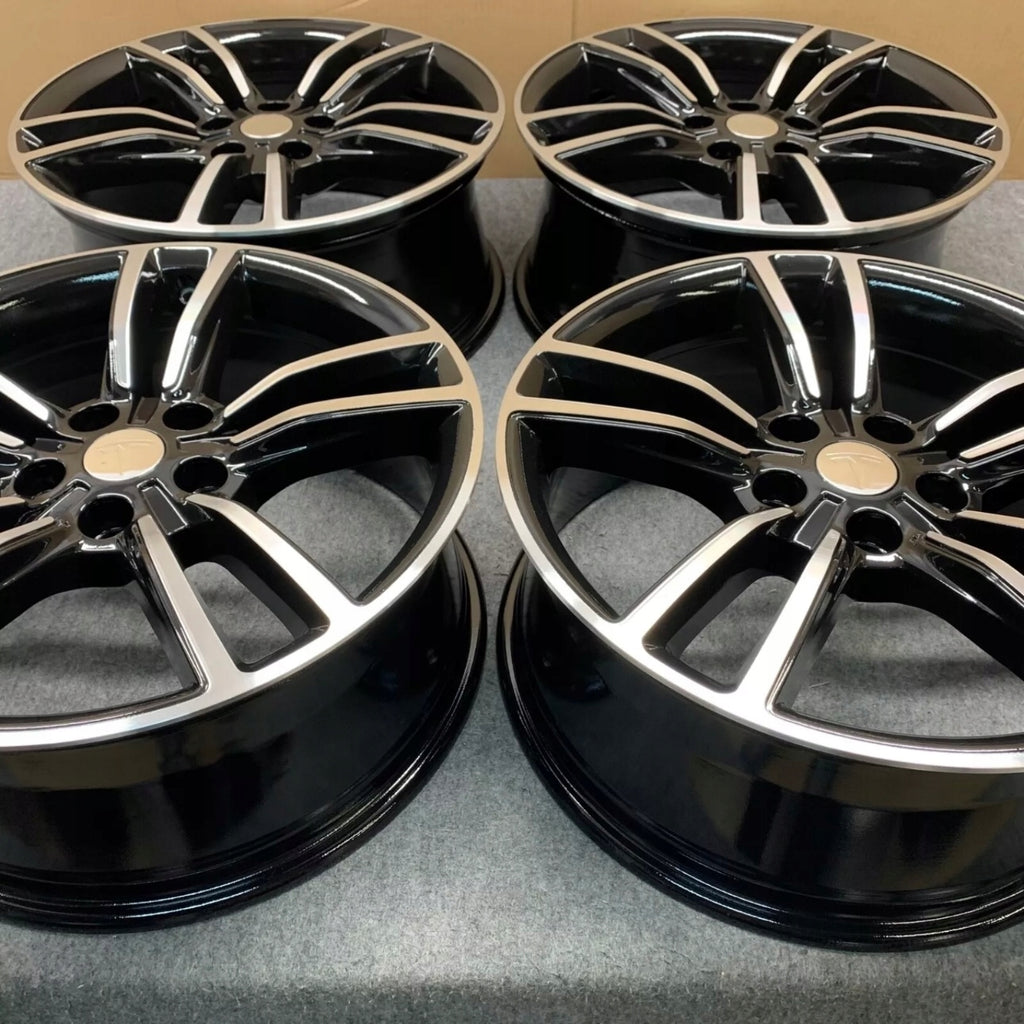 4x Alufelge 19 Zoll 8.0" 5x120 40ET Glanz Schwarz 6007214-00-D Tesla Model S FEL4139847963kx