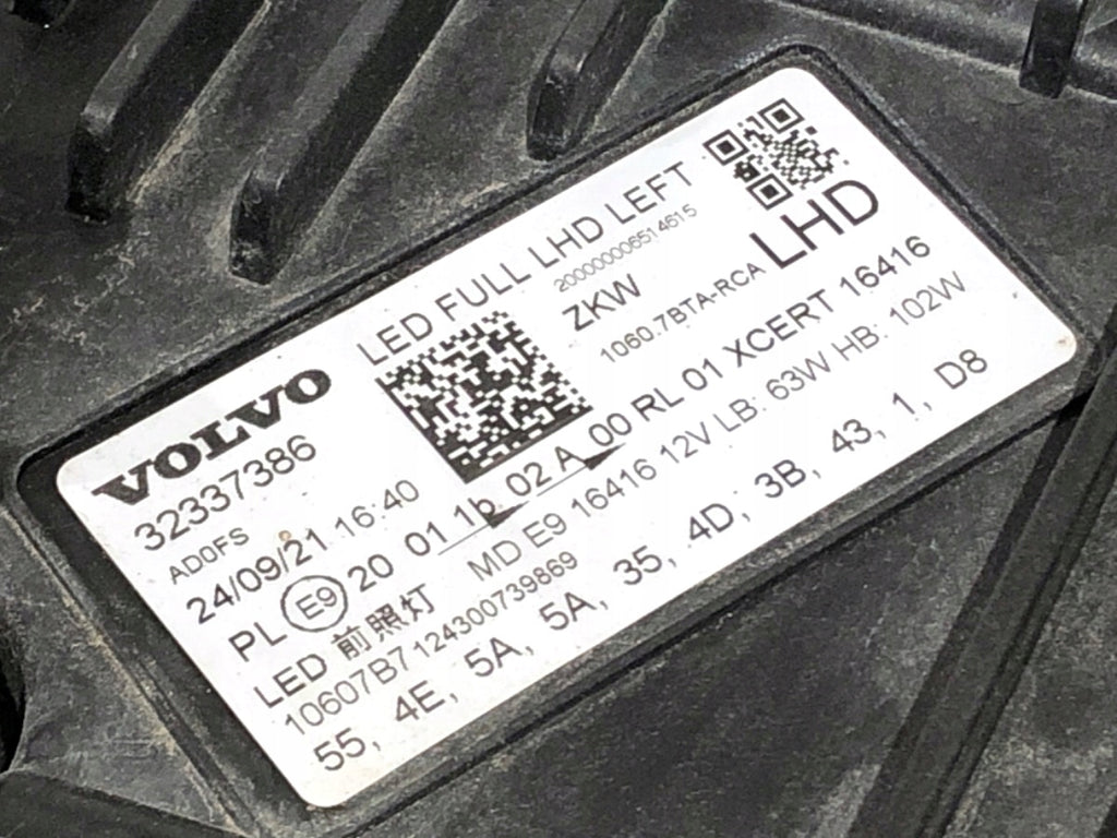 Frontscheinwerfer Volvo Xc60 II 32337386 Links Scheinwerfer Headlight SCH1159314355is