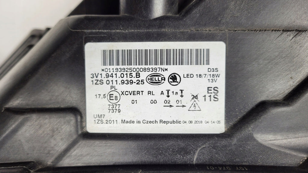 Frontscheinwerfer Skoda Superb III 3V1941015B Xenon Links Scheinwerfer Headlight SCH1393992870ly