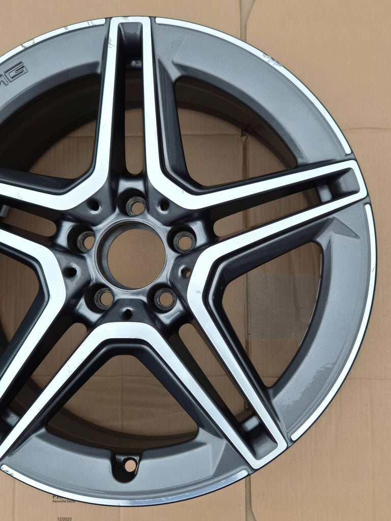 1x Alufelge 18 Zoll 7.5" 5x112 44ET Glanz Grau A2054019500 Mercedes-Benz W205 FEL3618456265gn