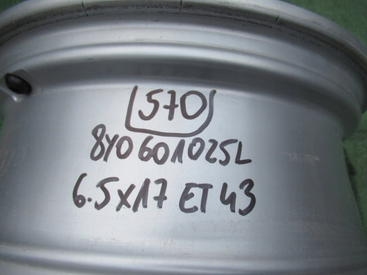 1x Alufelge 17 Zoll 6.5" 5x112 43ET Glanz Silber 8Y0601025L Audi A3 Rim Wheel FEL2994884047uh