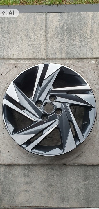 1x Alufelge 16 Zoll 6.0" 4x100 50ET Glanz Schwarz 52910Q0200 Hyundai Bayon Mg FEL3209403409op