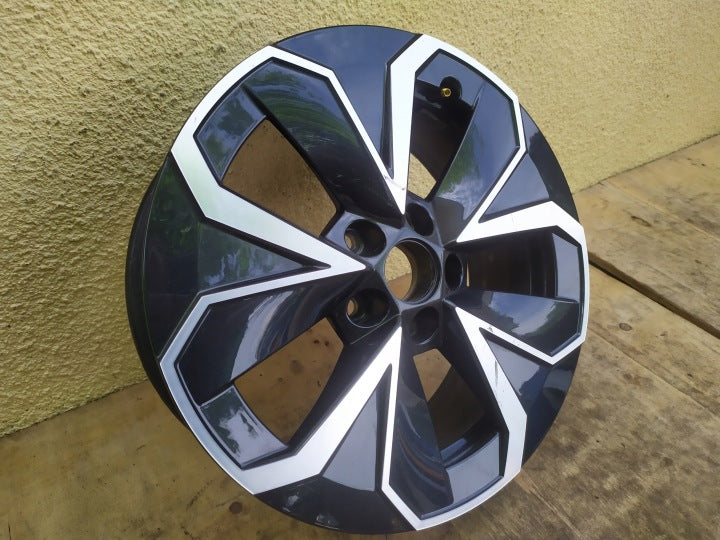 1x Alufelge 16 Zoll 6.0" 5x100 38ET Matt Schwarz 658601025C Skoda Kamiq FEL6938631670na