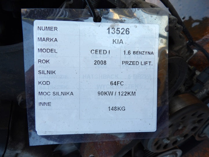 Motor Kia Ceed G4FC 1.6 122PS Benzin Engine Komplett MOT6974297113uj