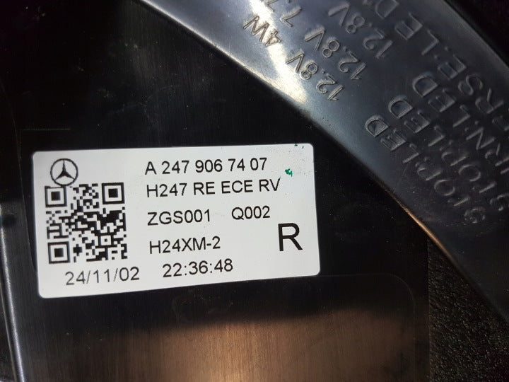 Rückleuchte Mercedes-Benz W247 A2479067407 Ein Stück (Rechts oder Links) RUK1469886577zf