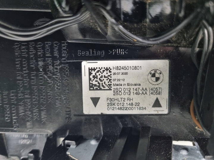 Rückleuchte BMW 3 F30 H8245010801 Ein Stück (Rechts oder Links) Rearlight RUK2358891314vm
