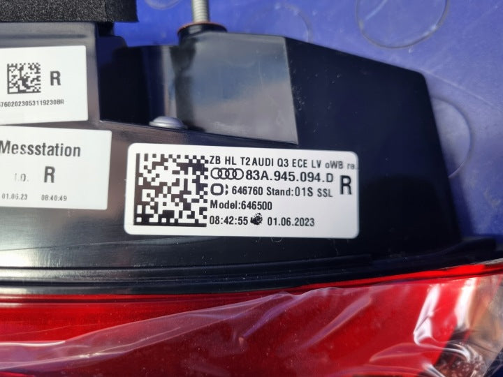 Rückleuchte Audi Q3 Sportback 83A945094D Rechts Rearlight RUK2951239968ef