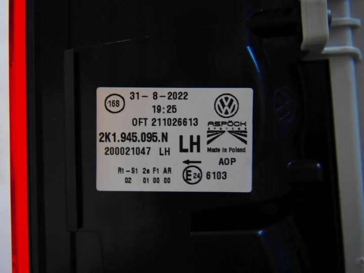 Rückleuchte VW Caddy 2K1945095N Links Rearlight RUK3623346767pt